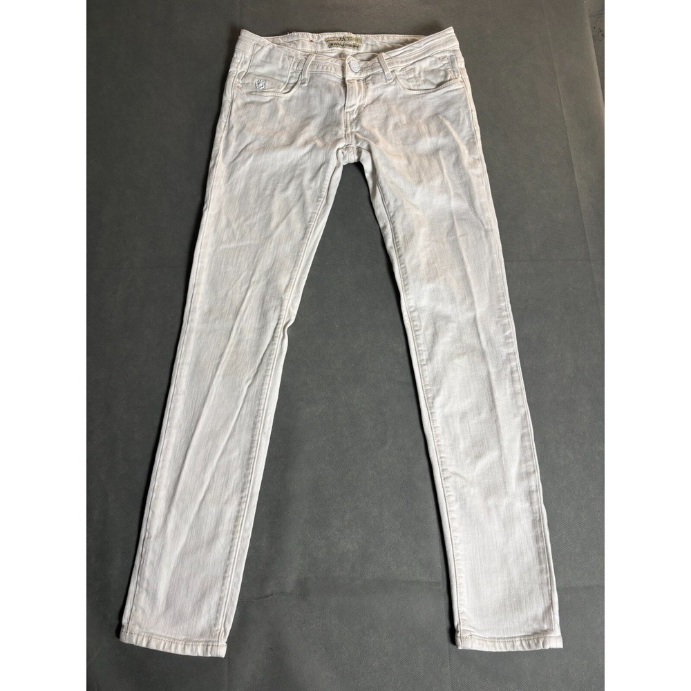 Maison Scotch Jeans Women's 26 X 30 White 5-Pockets Medium Wash Zip Fly Straight